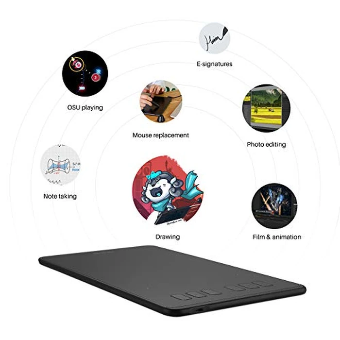 HUION Inspiroy H640P Drawing Tablet, 6x4 inch Digital Art with Battery-Free Stylus, 8192 Pen Pressure, 6 Hot Keys, Graphics Tablet for Drawing, Writing, Design, Teaching, Work with Mac, PC & Mobile by HUION - Image 7