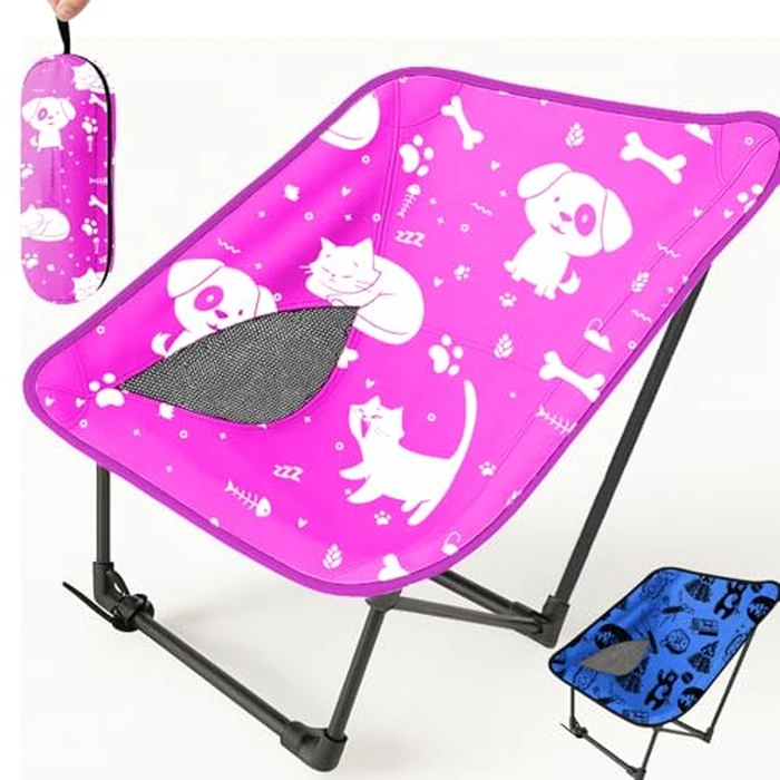 KidzAdventure Youth and Kids Camping Chair | Ultra Lightweight, Foldable and Heavy Duty | Ideal Indoor/Outdoor Kid Chair for Camping, Beach, Sports and Lawn (Pink) by KidzAdventure - Used - Very Good condition