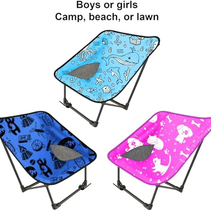 KidzAdventure Youth and Kids Camping Chair | Ultra Lightweight, Foldable and Heavy Duty | Ideal Indoor/Outdoor Kid Chair for Camping, Beach, Sports and Lawn (Pink) by KidzAdventure - Image 6