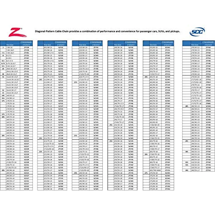 SCC SECURTYCHAIN SZ331 Shur Grip Super Z Passenger Car Tire Traction Chain - Set of 2 by SCC - Image 2