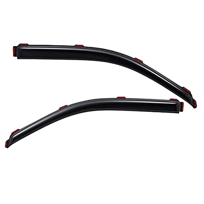 Extra Durable in-Channel Window Visor, Fits 2004-2014 Ford F-150 SuperCab; 2009-2014 F-150 Regular/SuperCrew; 2010-2014 F-150 SVT Raptor SuperCab/SuperCrew, UV Protect Wind Deflector, Smoke, 2-Pcs by Lightronic - Used - Very Good condition - CA$22.98