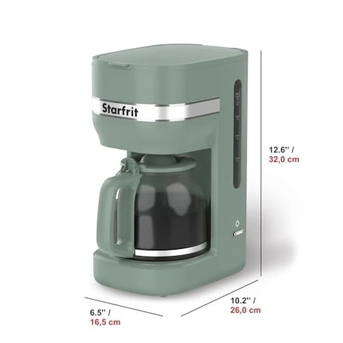 Starfrit 10-Cup Coffee Maker - Keep Warm Function - Reusable Filter Basket - Easy to clean - 900W - Sage by Starfrit - Image 2