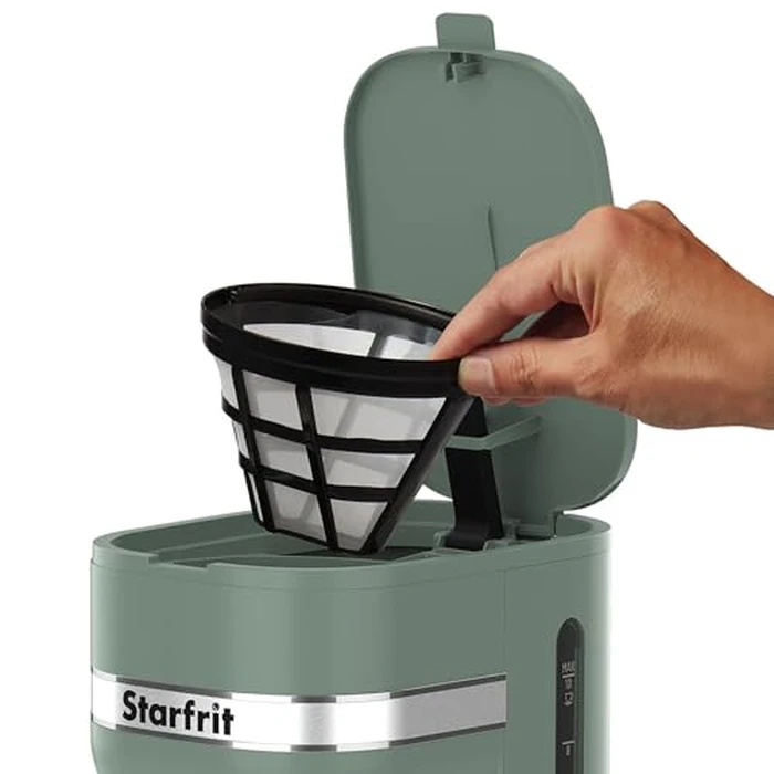 Starfrit 10-Cup Coffee Maker - Keep Warm Function - Reusable Filter Basket - Easy to clean - 900W - Sage by Starfrit - Image 5