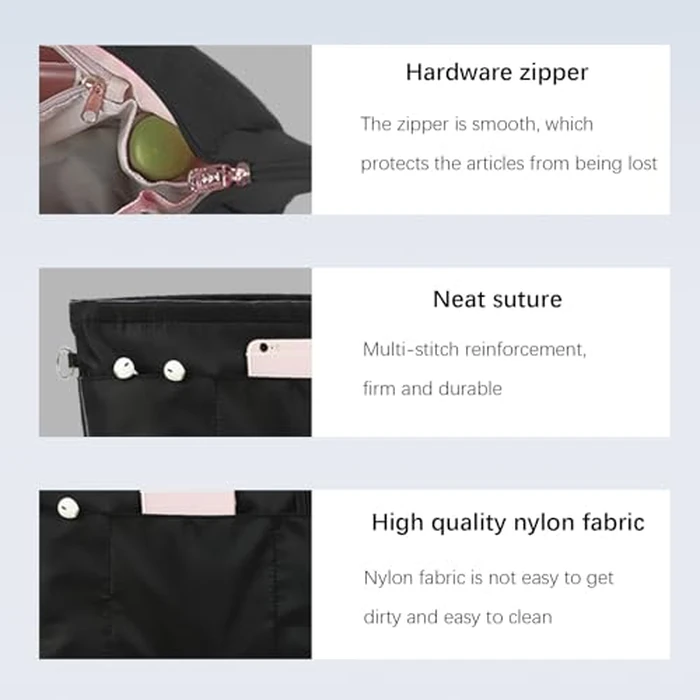 Lckaey Purse organizer insert for neverfull handbag is compatible with more similar brands of tote bag-nylon organizer 3055black-L by Lckaey - Image 5