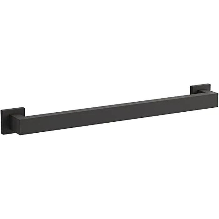 KOHLER K-23294-BL Square 18 Inch Grab Bar, Installation Hardware Included, 300lb Capacity, Matte Black by Kohler - Image 3