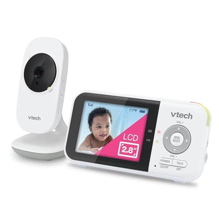 VTech VM819 Baby Monitor, 2.8” Screen, Night Vision, 2-Way Audio, Temperature Sensor and Lullabies, Secure Transmission No WiFi by VTech - Used - Acceptable condition