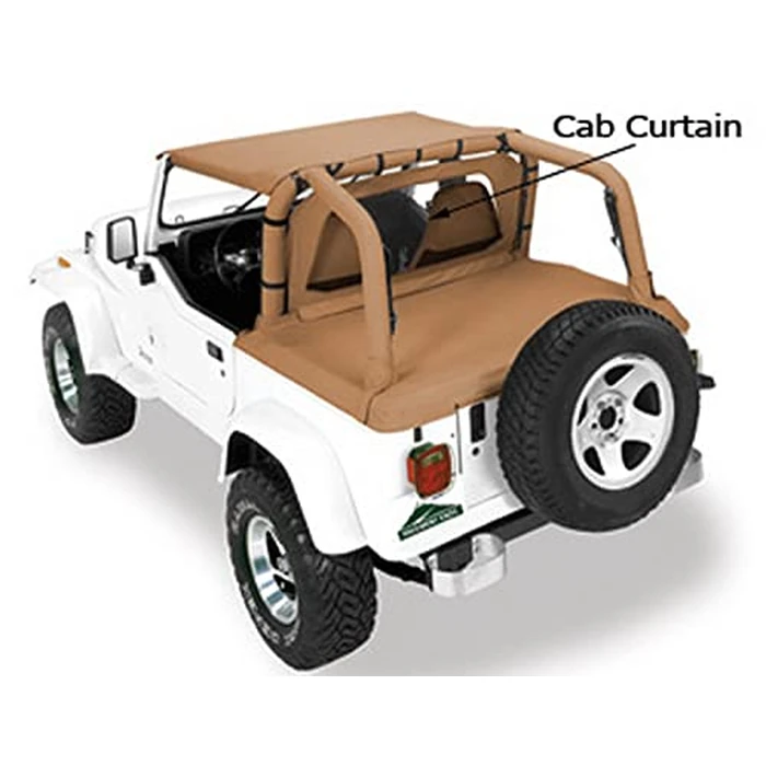 Pavement Ends by Bestop 41424-35 Black Diamond Cab Curtain for 07-12 Wrangler JK 2-Door by Pavement Ends - Image 4