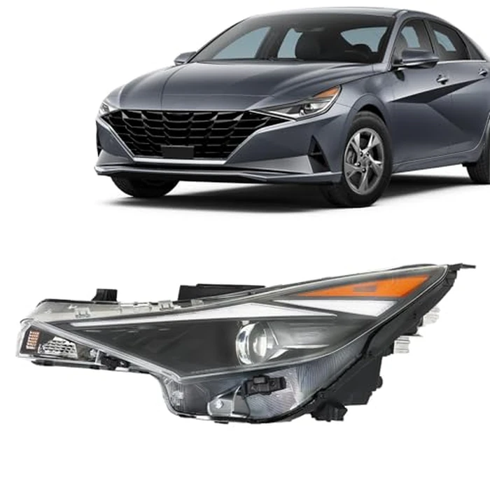 munirater Headlight Assembly w/o DRL Driver Side w/o Bulb Replacement for E-lantra 2021-2022 (Not For E-lantra GT) Left Headlamp by munirater - Used - Very Good condition - US$66.83