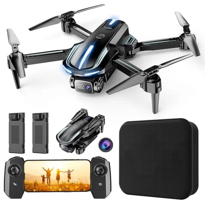 Drone with Camera for Adults Beginners Kids, Fun 1080P Foldable Mini Drone for Exciting Indoor Outdoor Play, RC Quadcopter with 2 Batteries, One Key Start, Easy to Fly, Altitude Hold, 3D Flips by Pallton - Used - Like New condition - US$37.58