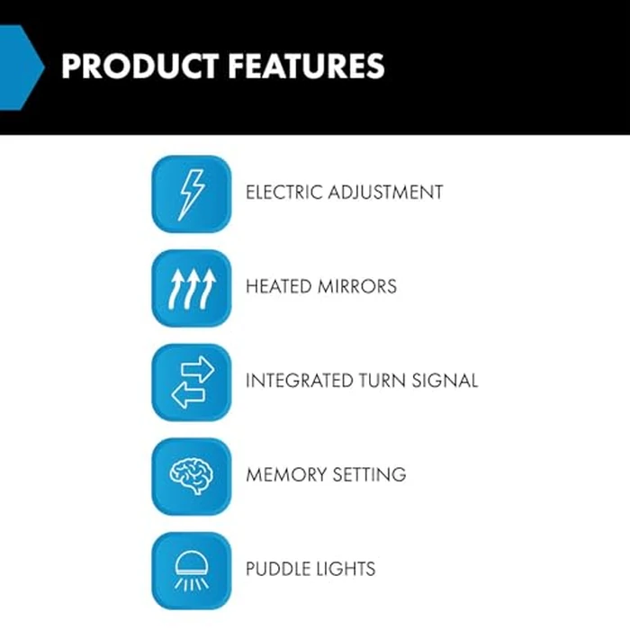 TRQ Passenger Side Mirror Assembly Power Heated Memory Turn Signal Puddle Light Compatible with 10-12 Lexus RX350 Canada or Japan Built Models 10-12 RX450h Japan Built Models 1st VIN Digit J by TRQ - Image 2