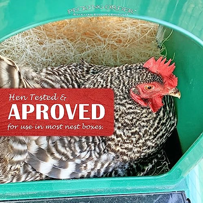 Nest Box Pads for Chicken Nesting Boxes - 13 x 13 Pads Made in USA from Sustainably Sourced Aspen Excelsior (10 Pack) by Pecking Order - Image 2