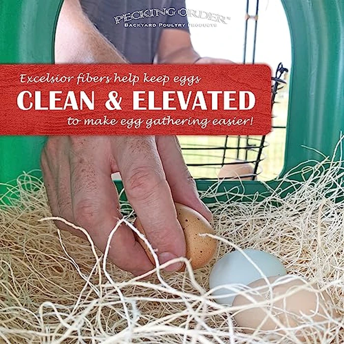 Nest Box Pads for Chicken Nesting Boxes - 13 x 13 Pads Made in USA from Sustainably Sourced Aspen Excelsior (10 Pack) by Pecking Order - Image 4