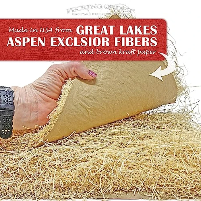 Nest Box Pads for Chicken Nesting Boxes - 13 x 13 Pads Made in USA from Sustainably Sourced Aspen Excelsior (10 Pack) by Pecking Order - Image 5