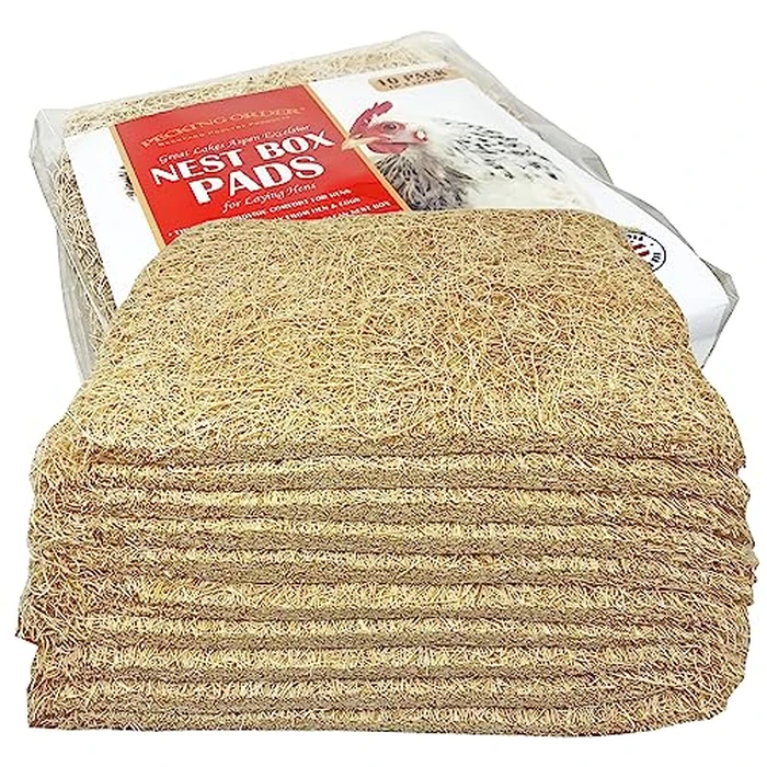 Nest Box Pads for Chicken Nesting Boxes - 13 x 13 Pads Made in USA from Sustainably Sourced Aspen Excelsior (10 Pack) by Pecking Order - Image 6