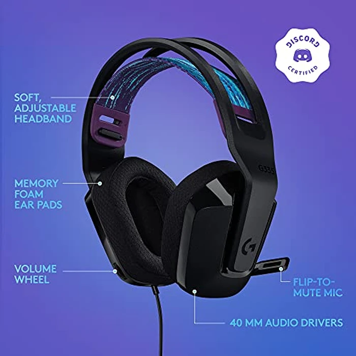 Logitech G335 Wired Gaming Headset, with Flip to Mute Microphone, 3.5mm Audio Jack, Memory Foam Earpads, Lightweight, Compatible with PC, PlayStation, Xbox, Nintendo Switch/Switch 2 - Black by Logitech G - Image 6