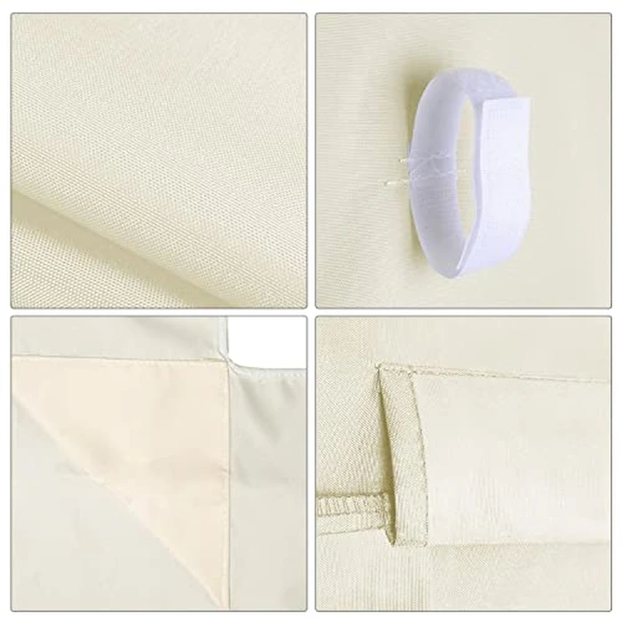 Flexzion Replacement Canopy for Outdoor Swing - 75" x 52" / 1.90m x 1.32m 2 Seat Bench Glider Swings Shade Fabric UV Weather Waterproof for Outdoor Garden Patio Yard Park Porch Seat Furniture, White by Flexzion - Image 8