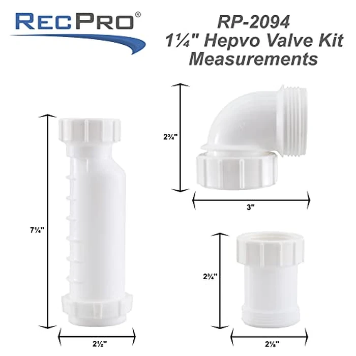 RV Waterless P Trap Self Sealing to Prevent Foul Odors | HepvO Sanitary Waste Valve | Waterless Valve | P Trap Replacement (1 1/4") by RecPro - Image 4