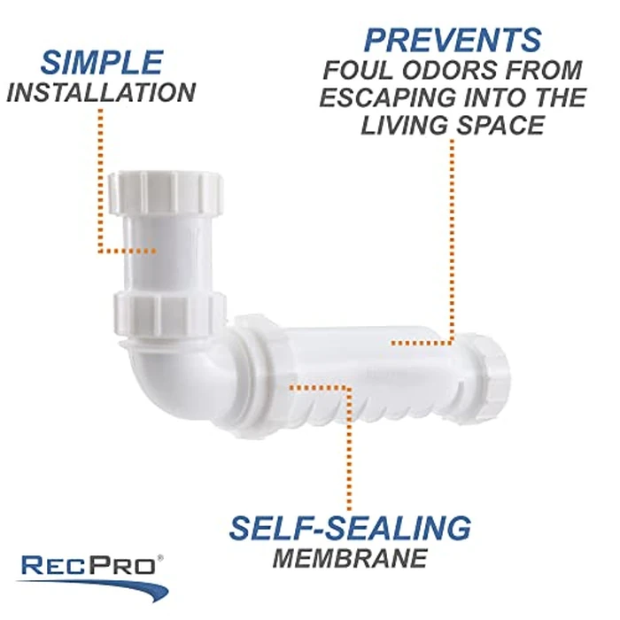 RV Waterless P Trap Self Sealing to Prevent Foul Odors | HepvO Sanitary Waste Valve | Waterless Valve | P Trap Replacement (1 1/4") by RecPro - Image 5