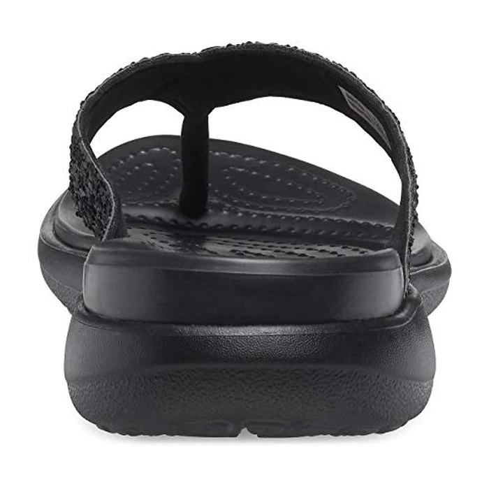 Crocs Women's Capri V Flip Flops | Sandals for Women, Black Glitter, 10 Women by Crocs - Image 7