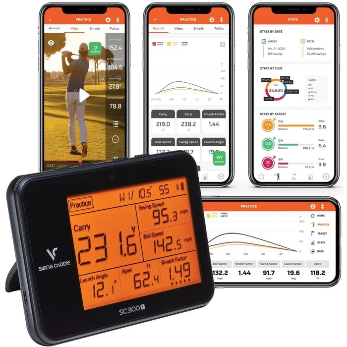 Voice Caddie Swing Caddie SC300i Portable Golf Launch Monitor - Black by Voice Caddie - Image 2