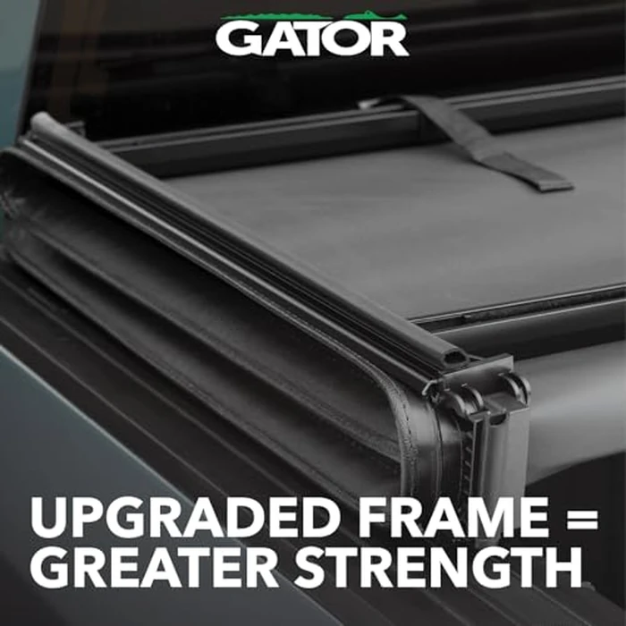 Gator Soft Tri-Fold Truck Bed Tonneau Cover w/Gear Straps | Fits 2019-2026 Chevy/GMC Silverado/Sierra 1500 New Body Style (w/o Carbon Pro Bed, fits Multi-Pro/Multi-Flex Tailgate) 5' 8" Bed (69.6) by Gator - Image 2