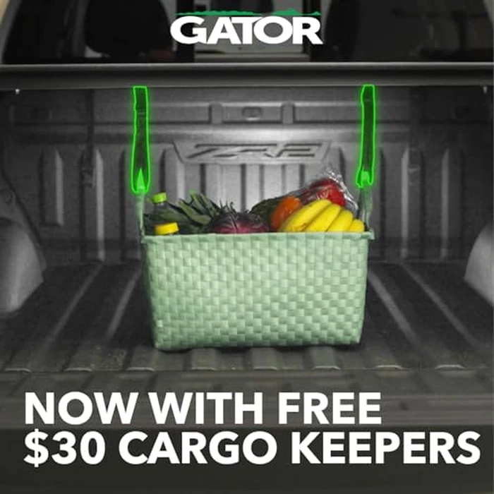 Gator Soft Tri-Fold Truck Bed Tonneau Cover w/Gear Straps | Fits 2019-2026 Chevy/GMC Silverado/Sierra 1500 New Body Style (w/o Carbon Pro Bed, fits Multi-Pro/Multi-Flex Tailgate) 5' 8" Bed (69.6) by Gator - Image 5