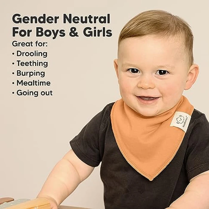 KeaBabies 8-Pack Organic Baby Bandana Bibs for Girls - Super Absorbent Triangle Baby Bibs for Drooling and Teething Infant, 100% Cotton Extra Soft for Newborn, Infant 0-36 Months (Mauve) by KeaBabies - Image 6