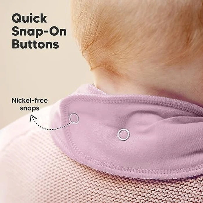 KeaBabies 8-Pack Organic Baby Bandana Bibs for Girls - Super Absorbent Triangle Baby Bibs for Drooling and Teething Infant, 100% Cotton Extra Soft for Newborn, Infant 0-36 Months (Mauve) by KeaBabies - Image 8