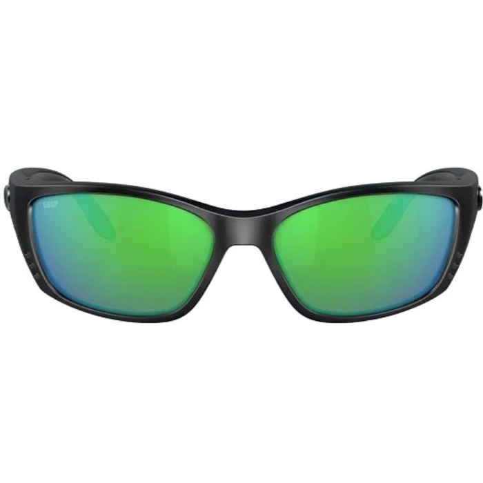 Costa Del Mar Men's Fisch Rectangular Sunglasses 06S9054 - Black/Copper Green Lens by Costa Del Mar - Image 1