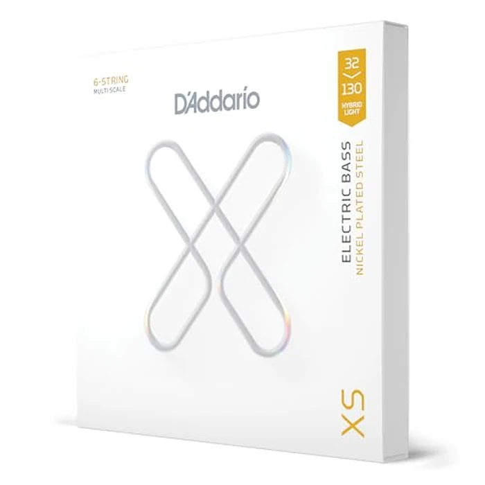 D'Addario Bass Guitar Strings, XS Coated Electric, XSB32130MS, Hybrid Light 32-130, Multiscale, 6-String Set, Pack of 1 by D'Addario - Used - Like New condition - US$53.00