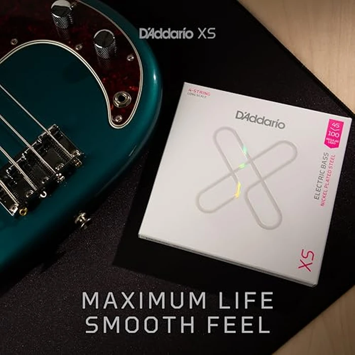 D'Addario Bass Guitar Strings, XS Coated Electric, XSB32130MS, Hybrid Light 32-130, Multiscale, 6-String Set, Pack of 1 by D'Addario - Image 3