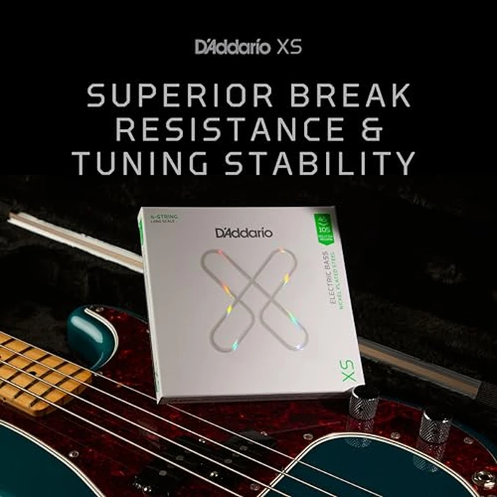 D'Addario Bass Guitar Strings, XS Coated Electric, XSB32130MS, Hybrid Light 32-130, Multiscale, 6-String Set, Pack of 1 by D'Addario - Image 4