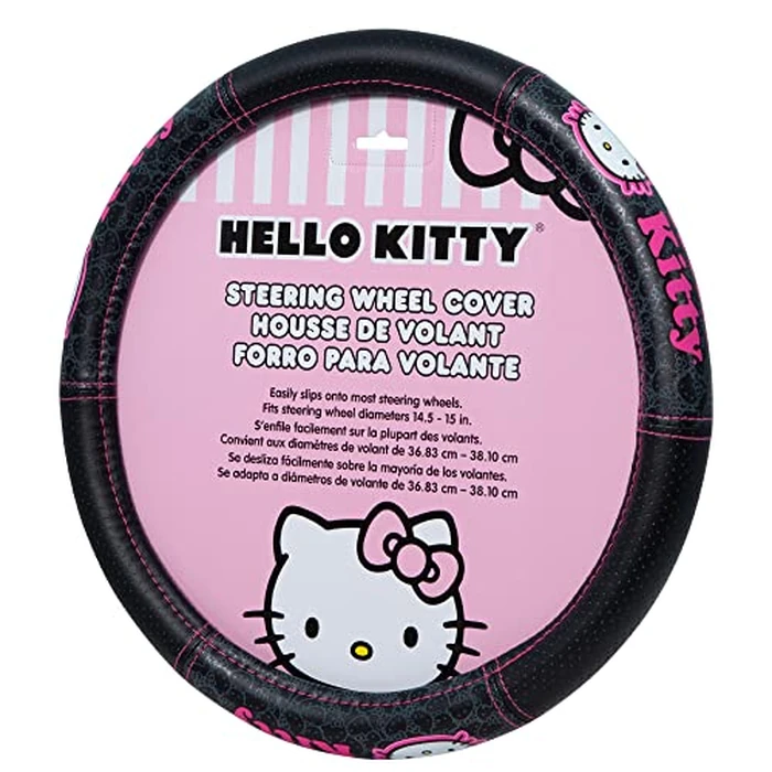 Plasticolor 006785R01 Hello Kitty Collage Speed Grip Steering Wheel Cover, Pink, White and Black by Plasticolor - Used - Like New condition