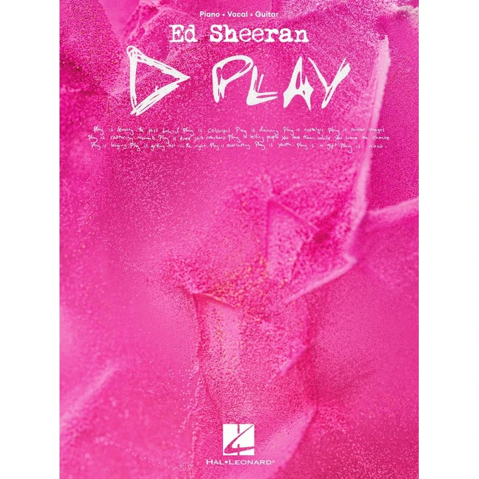 Ed Sheeran - Play - Official Piano/Vocal/Guitar Songbook by Hal Leonard - Used - Like New condition - CA$24.77