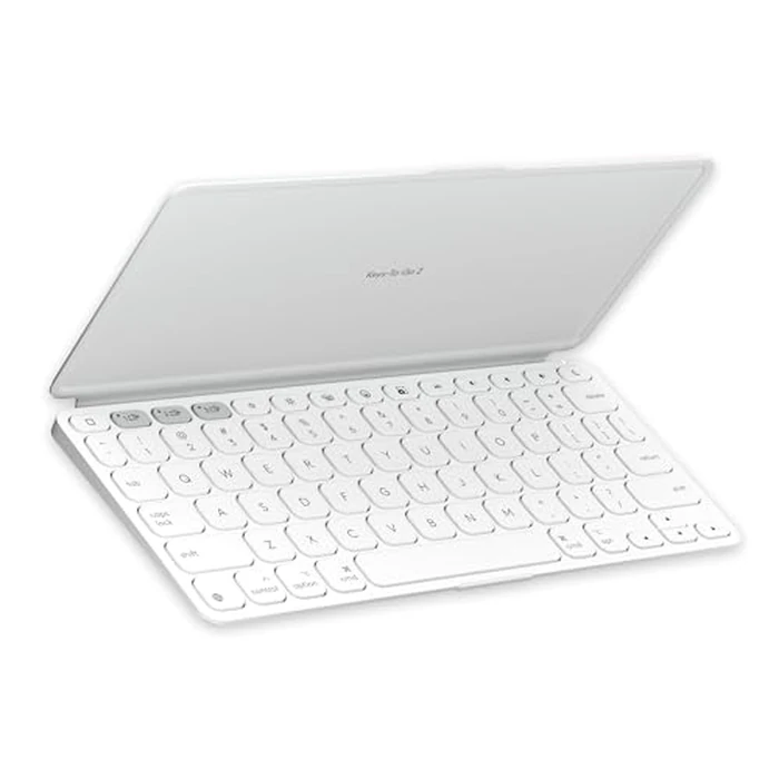 Logitech Keys-to-GO 2 Portable Wireless iPad Keyboard with Built-in Cover, Slim and Compact Bluetooth Keyboard for iPad, iPhone, Mac, and Apple TV, Easily Switch with Devices - Pale Grey by Logitech - Used - Acceptable condition