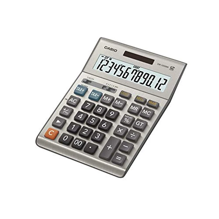 Casio DM-1200BM - Business Desktop Calculator with Cost/Sell/Margin & Tax Keys | Extra-Large 12-Digit Display, Kickstand | Ideal for Office & Finance Use by Casio - Used - Very Good condition - US$17.39