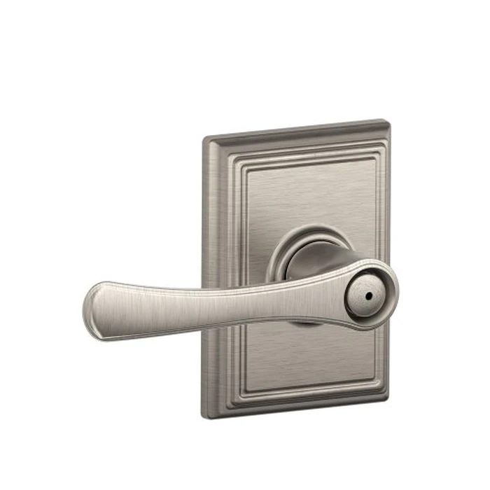 Schlage F40 VLA 619 ADD 16-080 10-027 134 N N SL Addison Collection Avila Bed and Bath Lever, Satin Nickel by SCHLAGE - Used - Like New condition