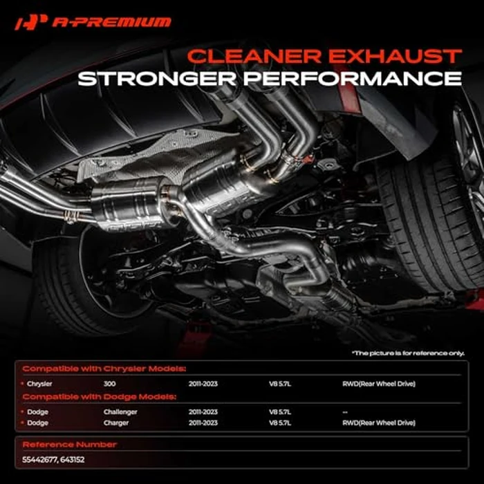 A-Premium Left Catalytic Converter Kit Direct-Fit Compatible with Dodge Charger, Challenger & Chrysler 300, 2011-2023, 5.7L, E.P.A. Compliant by A-Premium - Image 2