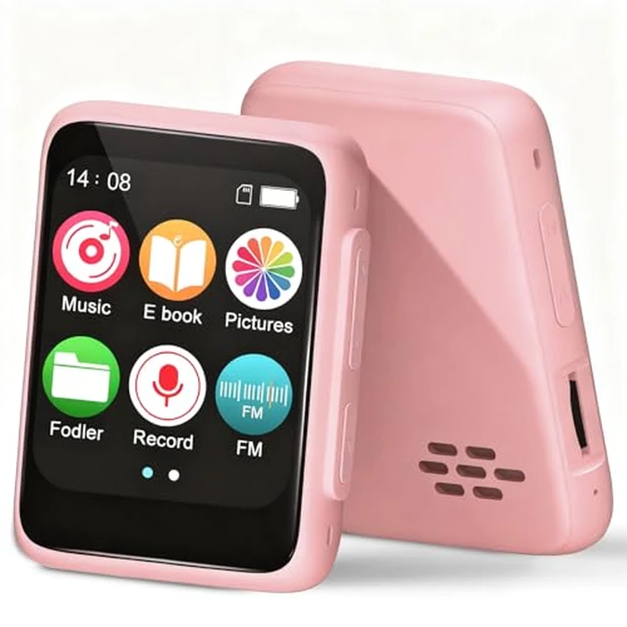 Kids Bluetooth MP3 Player with Speaker，Christmas Birthday Gift for 6-12 Year Old Girls Boys，32GB Portable Travel Music Players,Pink by VANSING - Used - Like New condition - US$26.59