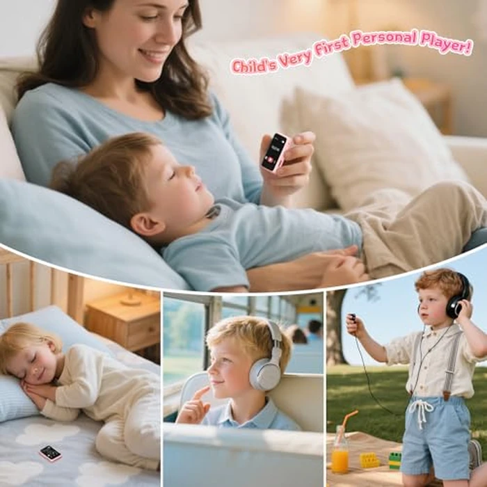 Kids Bluetooth MP3 Player with Speaker，Christmas Birthday Gift for 6-12 Year Old Girls Boys，32GB Portable Travel Music Players,Pink by VANSING - Image 9