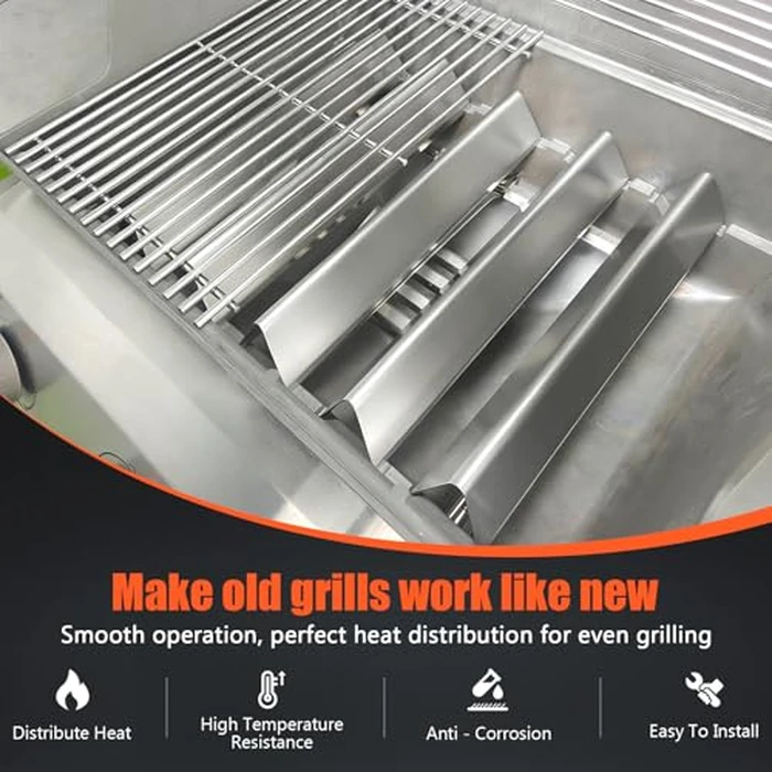 QuliMetal 15.3" Flavorizer Bars for Weber Spirit 300 and GS4 Spirit II 300 Series, Spirit E/S310 E/S315 E/S320 E/S330 Grills with Front Control Knobs, Grill Parts for Weber 7636, Stainless Steel by QuliMetal - Image 6