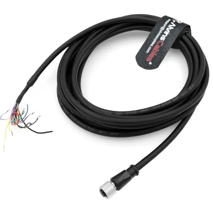 Alvin's Cables M12 A-Code 12 Pin Female to Open End Power I/O Cable for Cognex Industrial Camera, Industrial Automation，Sensor Actuator, Control System, High-Flex Shielded Cable 16.4ft/5m by Alvin's Cables - Image 2