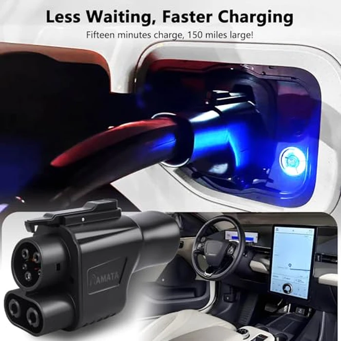 RAMATA fit for Tesla Supercharger to Charge Ford F150 Lightning, Cadillac Lyriq Hyundai ioniq, Mach-E, GM, Rivian, Mercedes NACS to CCS Adapter 500A DC Fast Charging More CCS1 Electric Vehicle by RAMATA - Image 7