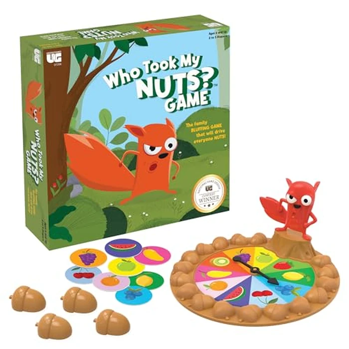 University Games, Who Took My Nuts? Family Bluffing Game, Ages 6+, Trade Fruit, Outsmart Friends & Collect Acorns - Fast, Fun Game for Family Nights & Gatherings by University Games - Image 1