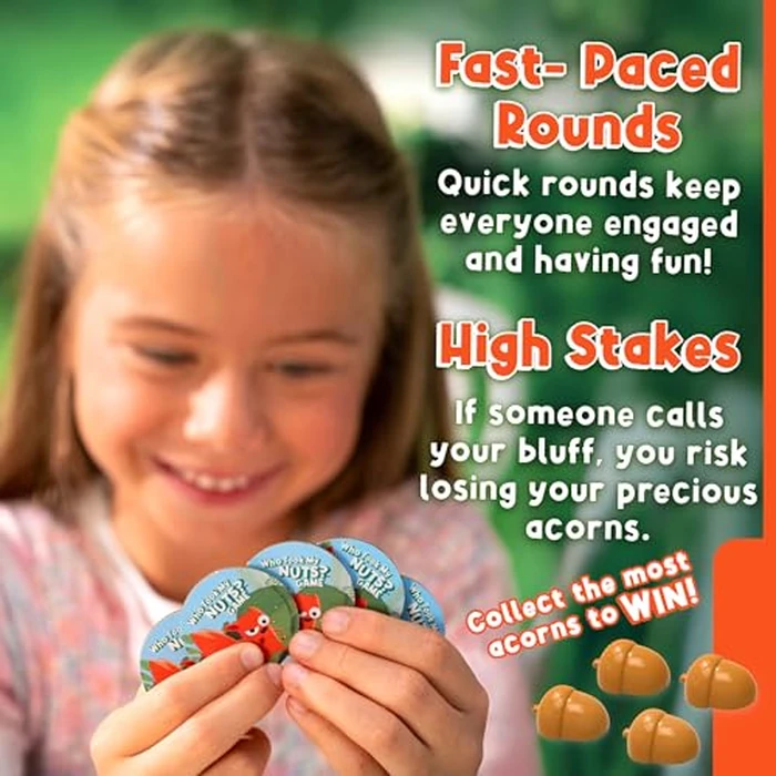 University Games, Who Took My Nuts? Family Bluffing Game, Ages 6+, Trade Fruit, Outsmart Friends & Collect Acorns - Fast, Fun Game for Family Nights & Gatherings by University Games - Image 6