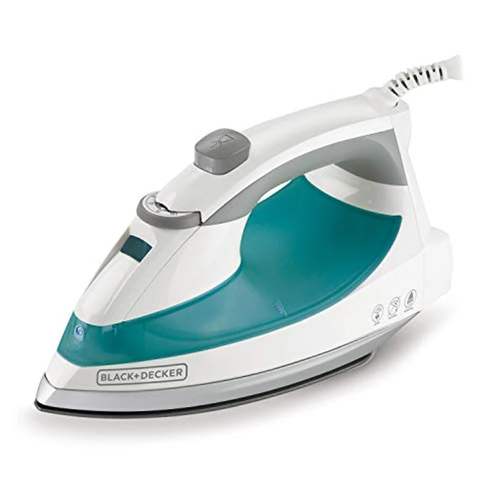 Black+Decker Lightweight Steam Iron for Clothing, Smart Steam Techology, Anti-Drip, Teal, 1200W, IR0820C by BLACK+DECKER - Used - Good condition