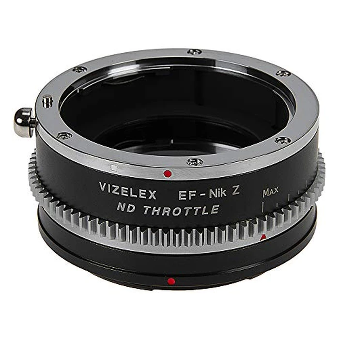 Vizelex CINE ND Throttle Lens Adapter Compatible with Canon EF Lenses to Nikon Z-Mount Cameras - Built-in Variable ND Filter (2-8 Stops) by Fotodiox - Used - Like New condition - US$56.36