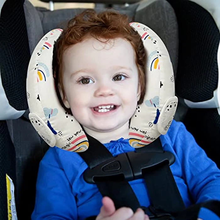 Baby Car Seat Head Neck Support, Toddler Adjustable Stroller Safety Insert, Banana U-Shape Travel Headrest Cushion by REFLYAWAY - Image 7