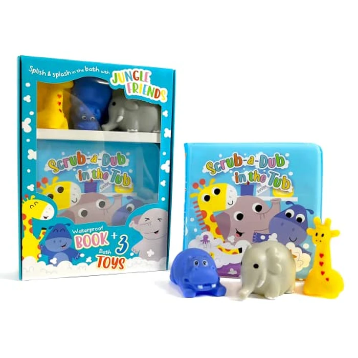 Little Hippo Books Scrub-A-Dub in the Tub - Children's Waterproof Bath Book and Toy Set (Bath Books with Toys for Babies & Toddlers) by Little Hippo Books - Used - Acceptable condition