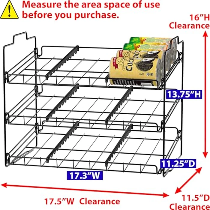 Deco Brothers Stackable Can Rack Organizer for Kitchen and Pantry, 3 Tier, Black by Deco Brothers - Image 2
